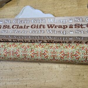 Vintage St. Clair Gift Wrap featuring a Traditional Florentine Renaissance Motif